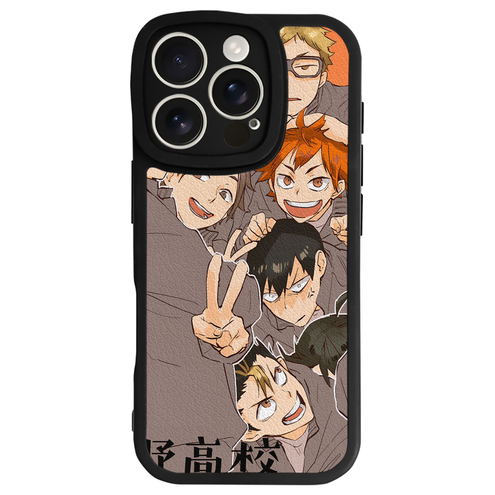 （画像用） ハイキュー!! Haikyu!! 【iPhone 16シリーズ対応】シリコンスマホケース（レザー調） 材質：シリコン